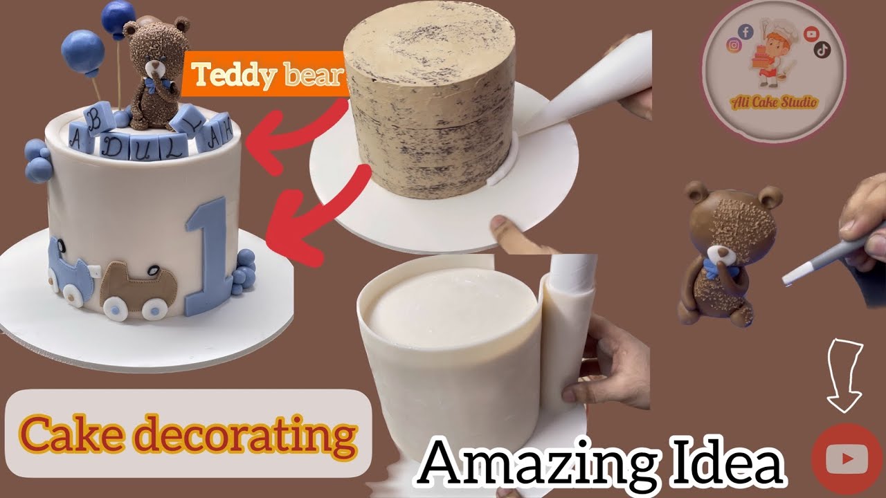 teddy bear cake decorating ideas | beautiful cake decorating compilation teddy bear