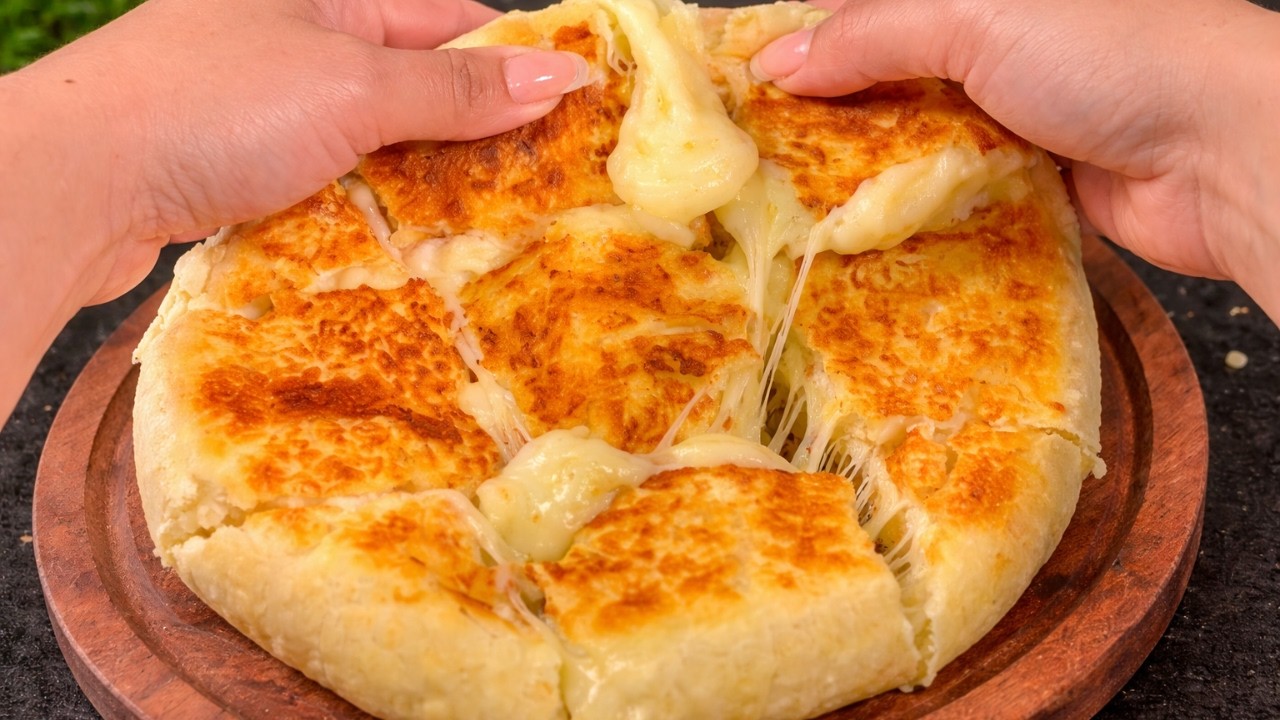 Potato Bread with Cheese in a Pan | No Oven, No Yeast, No Eggs