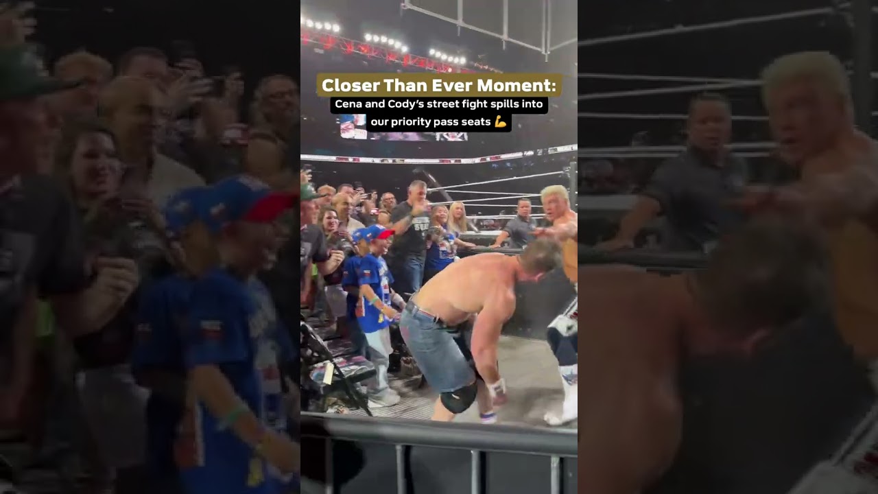 When #CodyRhodes threw water at #JohnCena #onlocation #shorts