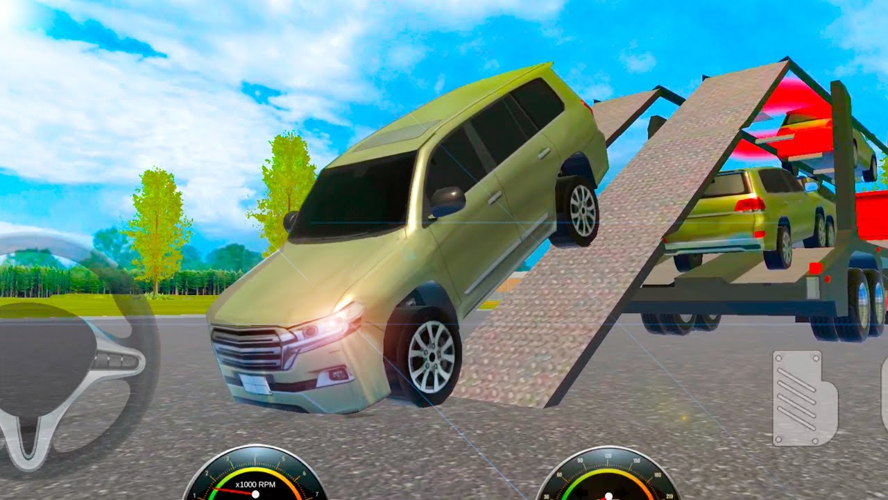 Car Transport Truck Simulator 2021 - Land Cruiser SUV Delivery - Android Gameplay