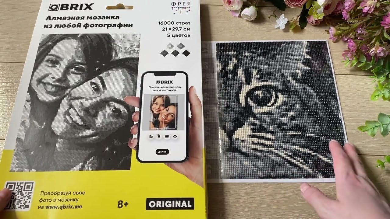 Алмазная мозаика QBRIX из ЛЮБОЙ фотографии/обзор и впечатление