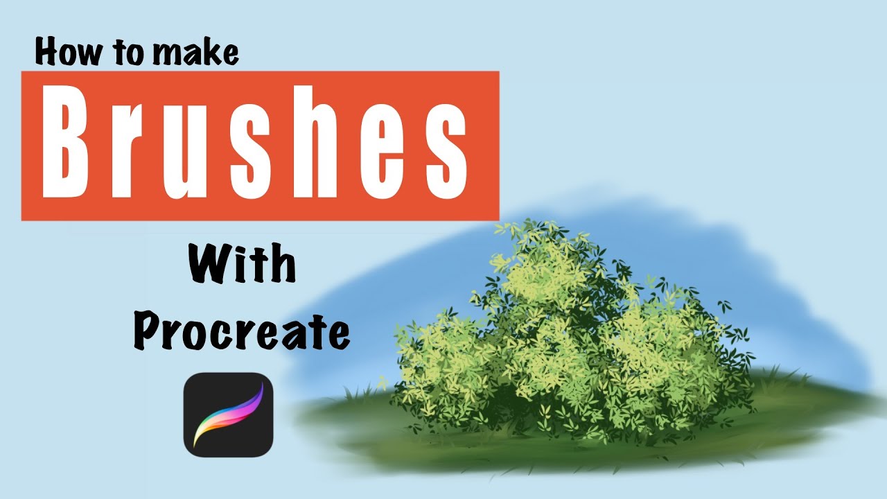How to make Brushes in procreate step by step  : tree leaves