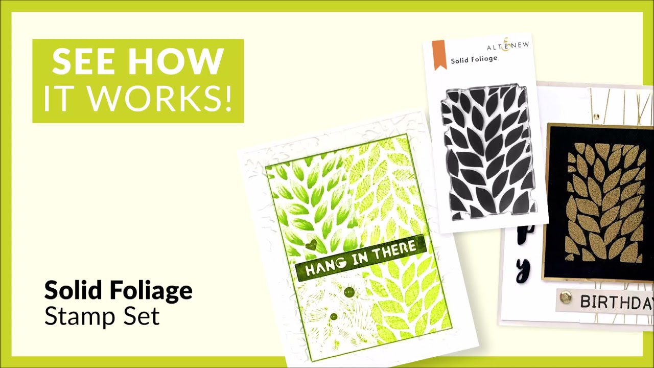 Stunning Mini Solid Foliage Stamp Set for Card Making!