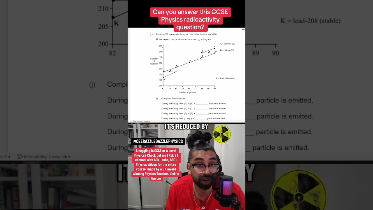 Вопрос по ядерной физике для экзамена GCSE #gcsephysics #physics #gcsescience #teacher #physicsre...