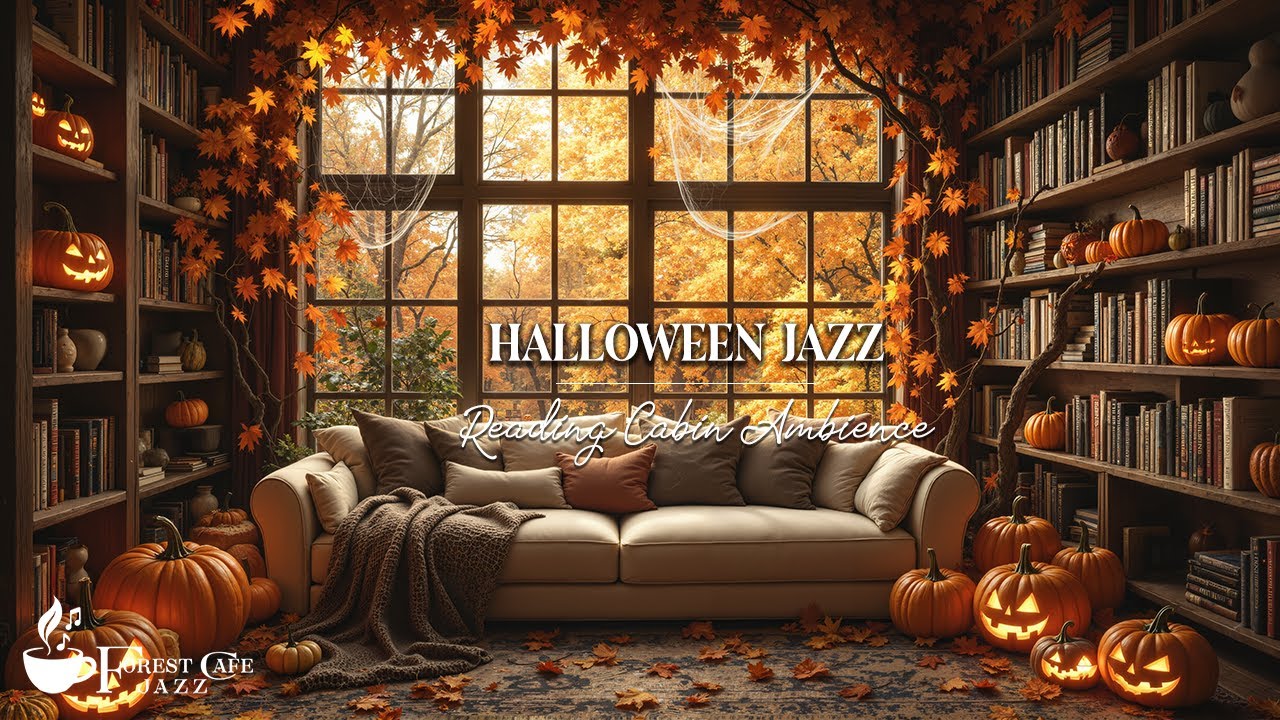 Chill Fall Morning & Warm Jazz Music for Reading 🍂 Cozy Coffee Shop Ambience with Smooth Jazz