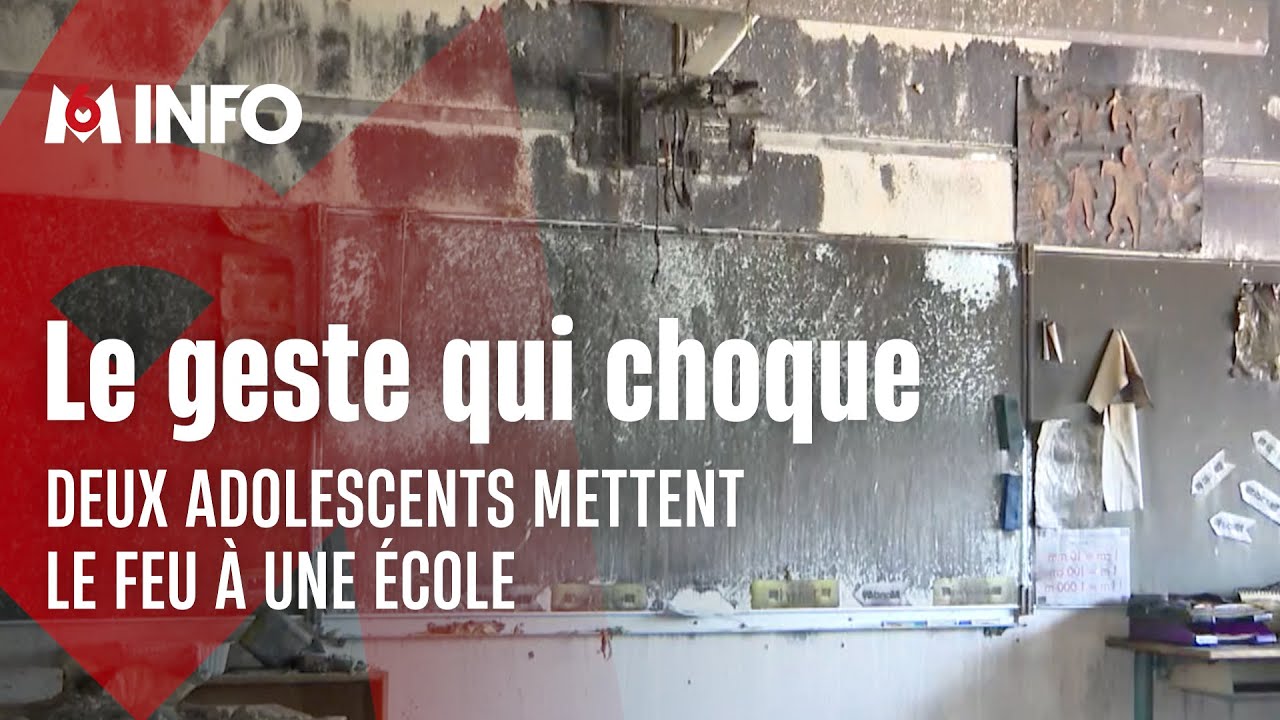 Deux adolescents mettent le feu à une école