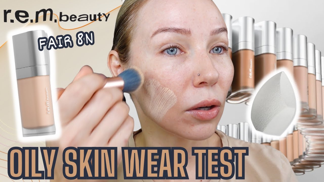 R.E.M Beauty  SWEETENER Foundation Oily Skin Wear Test ✨shade Fair 8N