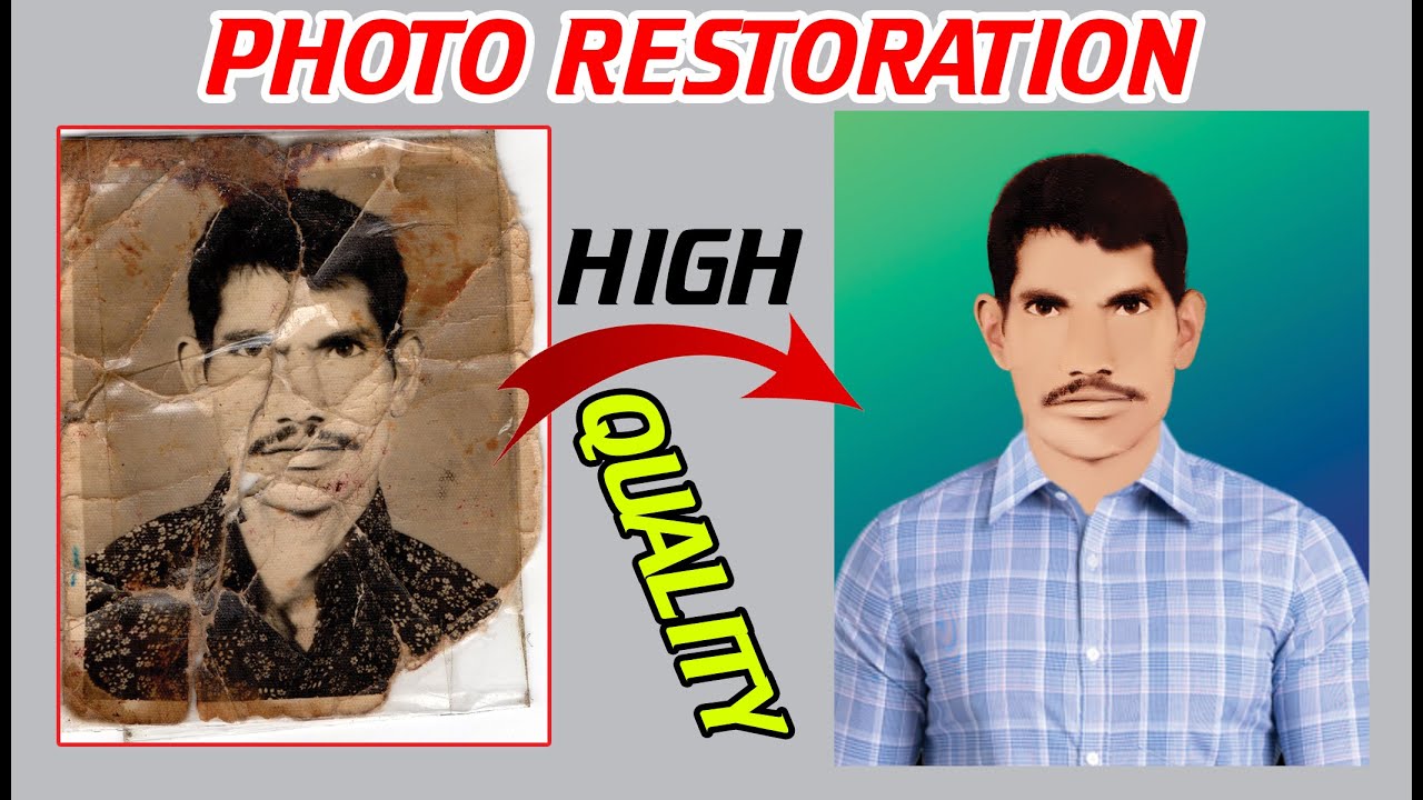 damage photo repair in photoshop Full complete Course