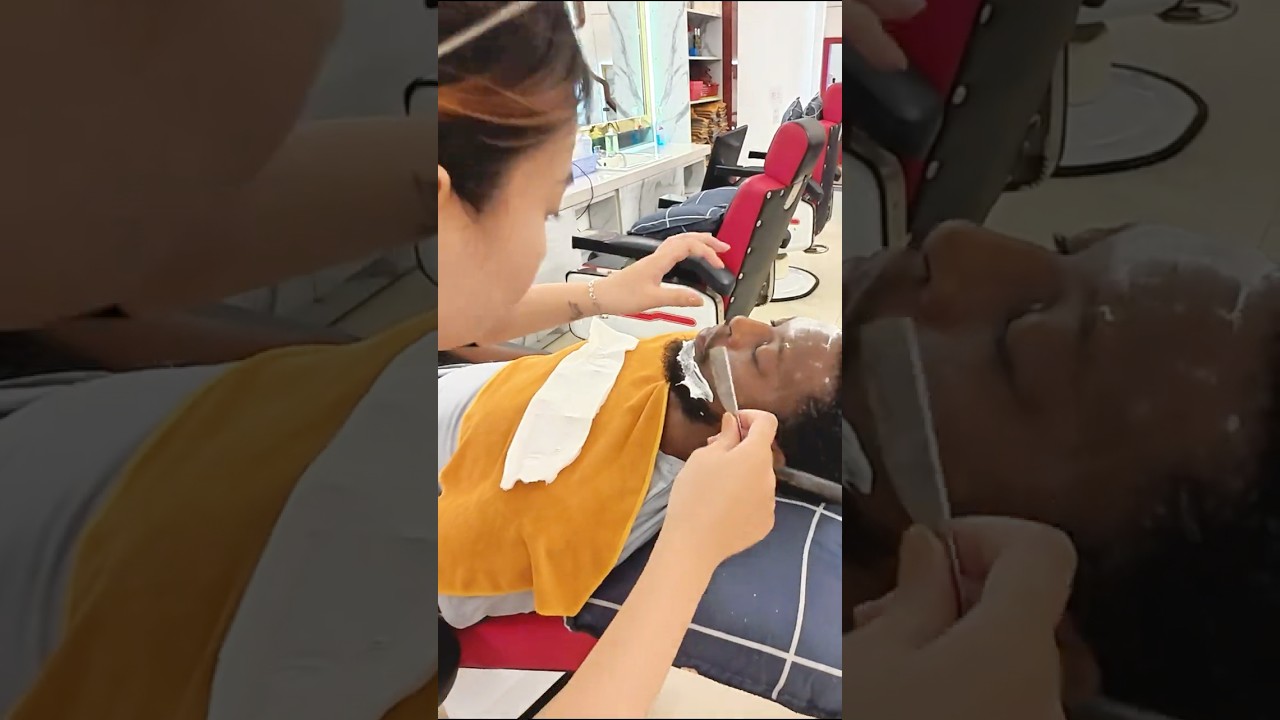 💈 ASMR: Vietnamese Lady Barber Full Service (Shave, Massage, Ear Cleaning, Pedicure) Da Nang 🇻🇳
