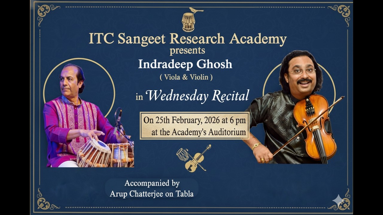 Indradeep Ghosh Violin  Pt. Arup Chattopadhyay Tabla I Mishra Kafi Raagmala I Live at ITC SRA Part 3
