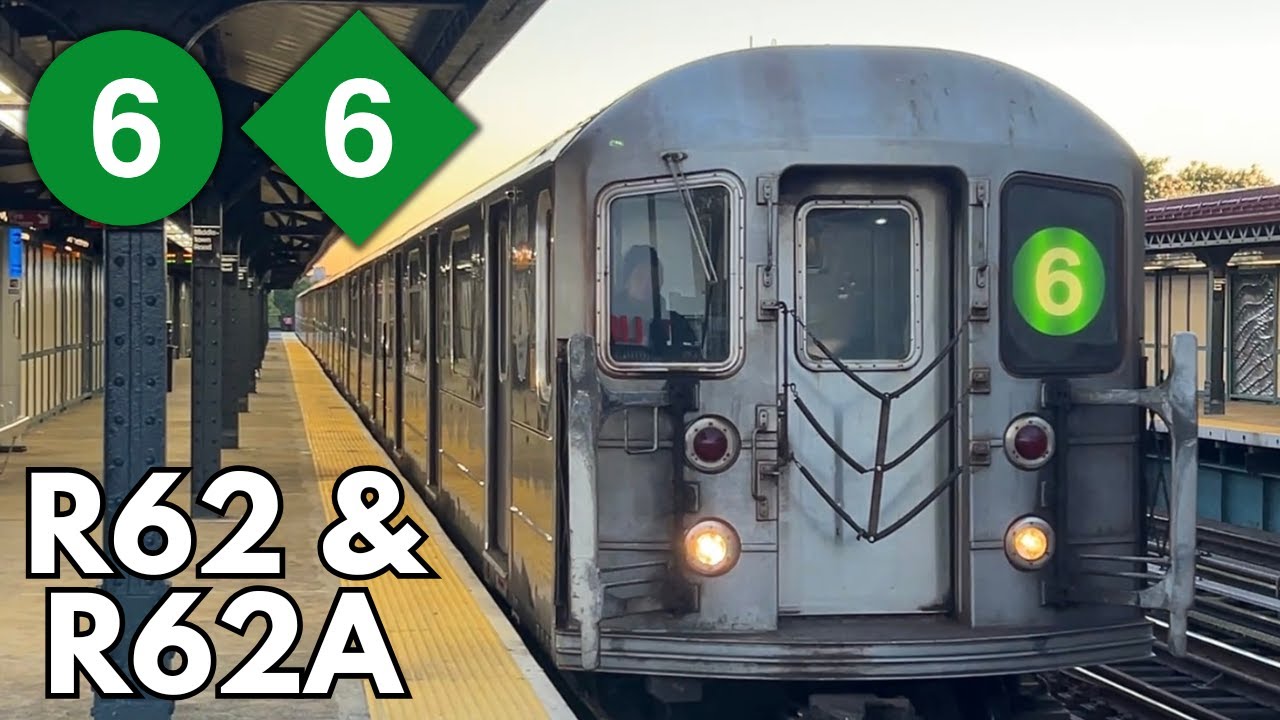 IRT Pelham: R62 & R62A (6) trains + R62A Yard Move @ Middletown Road