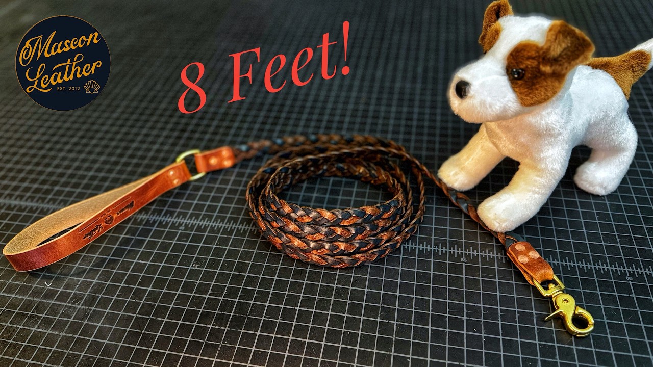 How to make a Braided Leather Dog Leash! (EASY!)
