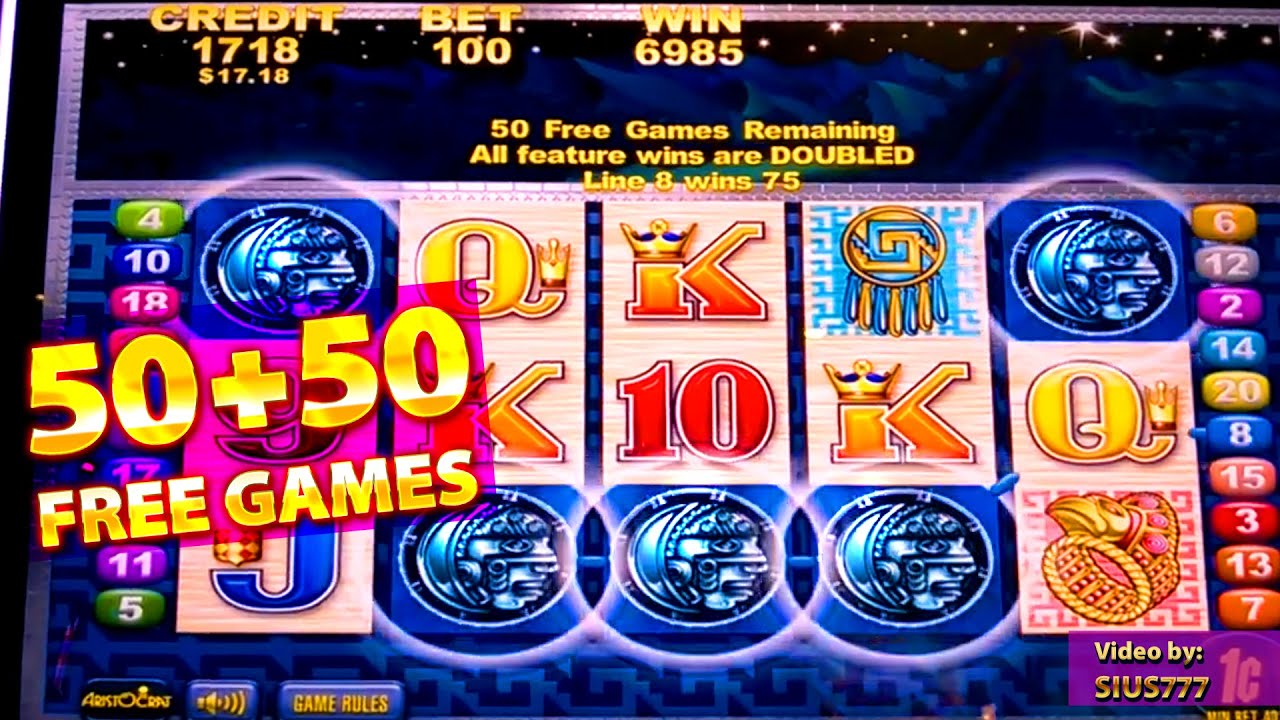 SUN & MOON 50+50 FREE GAMES - BONUSES!!! 1c Aristocrat SLOT GAME