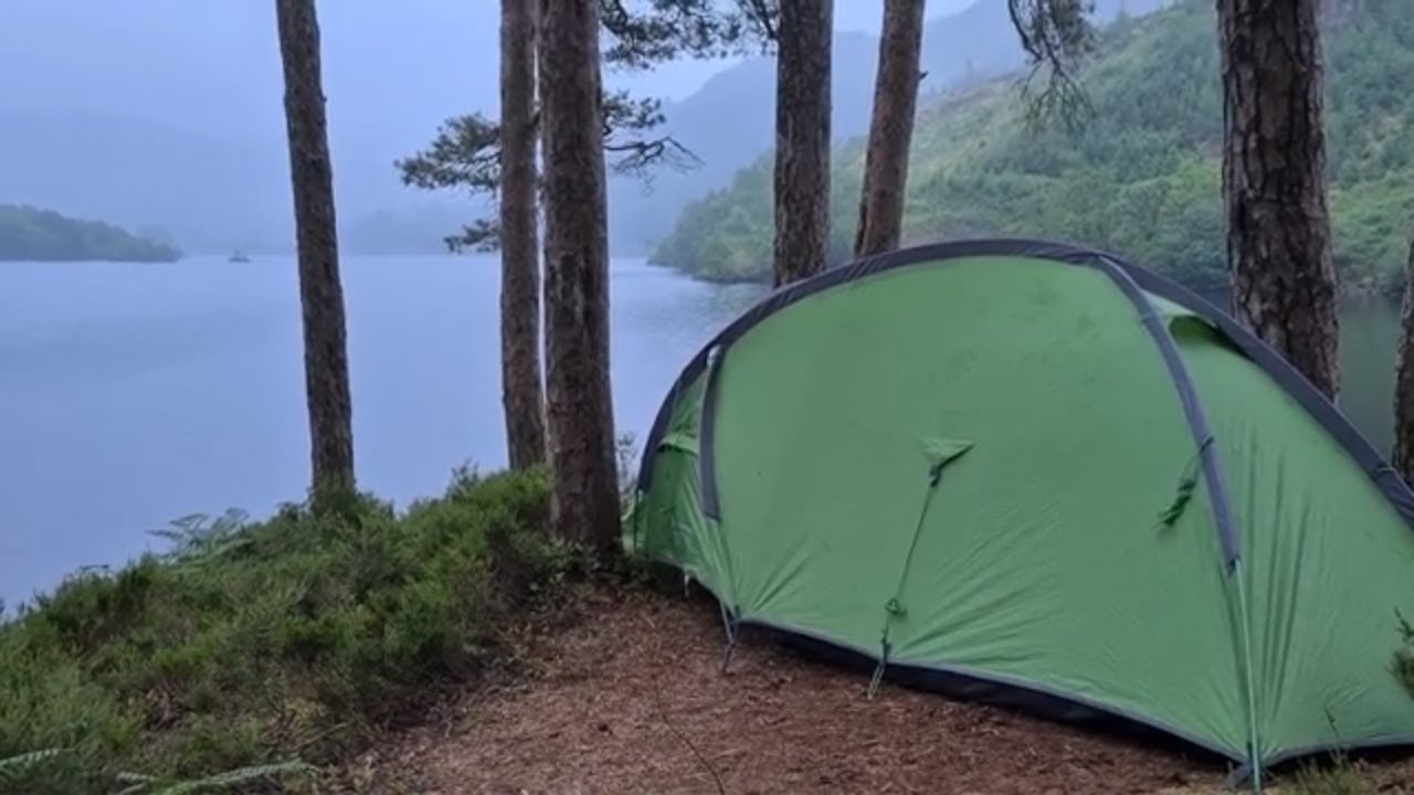 Wild camping at Loch Trool, Galloway Forest Park.