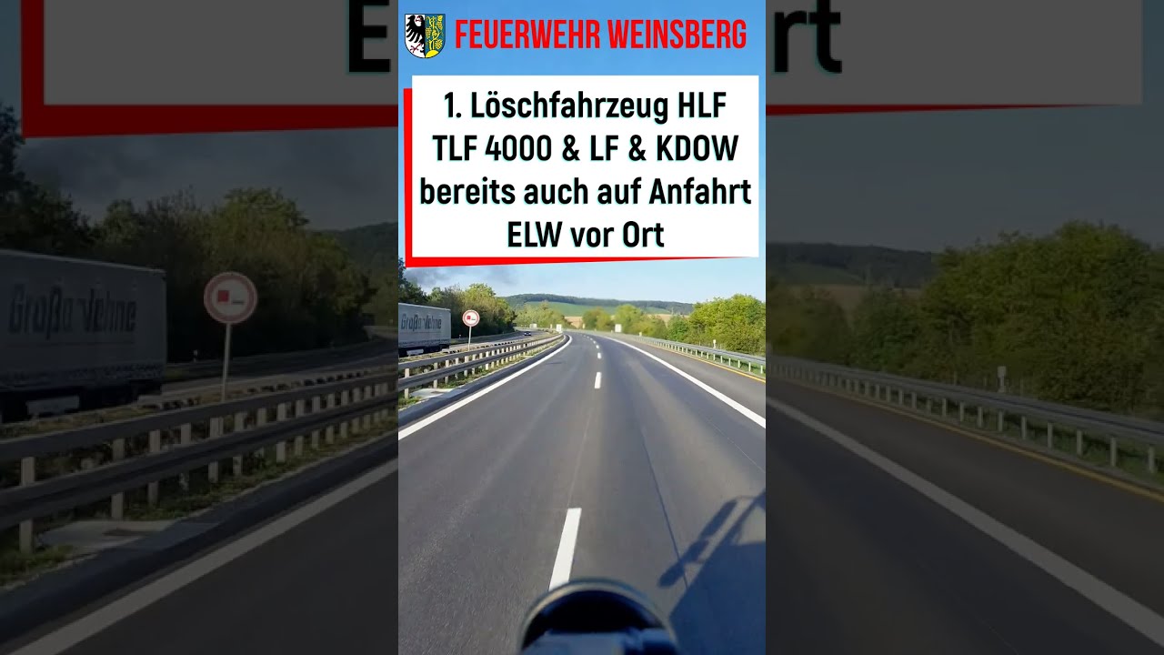 FFW Weinsberg | Reisebus Brand A81 vor Autobahntunnel Hölzern