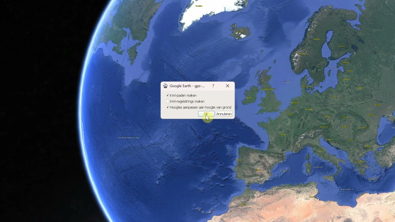 GPX-route in Google Earth Pro