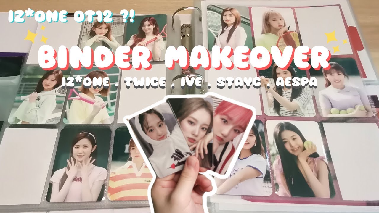 ❄️ binder makeover 整理卡册 | izone, twice, ive, stayc, aespa