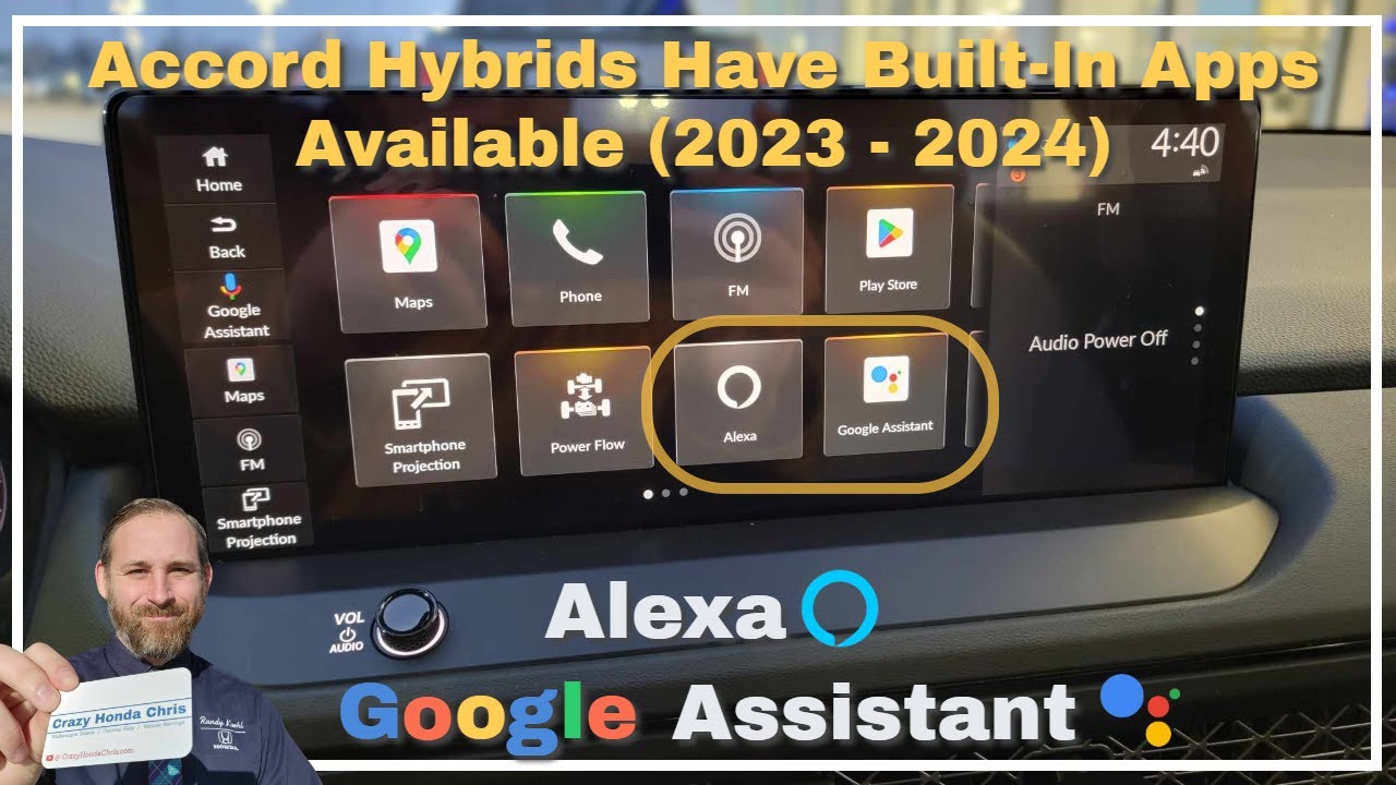 Honda Accord Hybrids have built-in apps Amazon Alexa and Google Assistant for 2023 - 2024