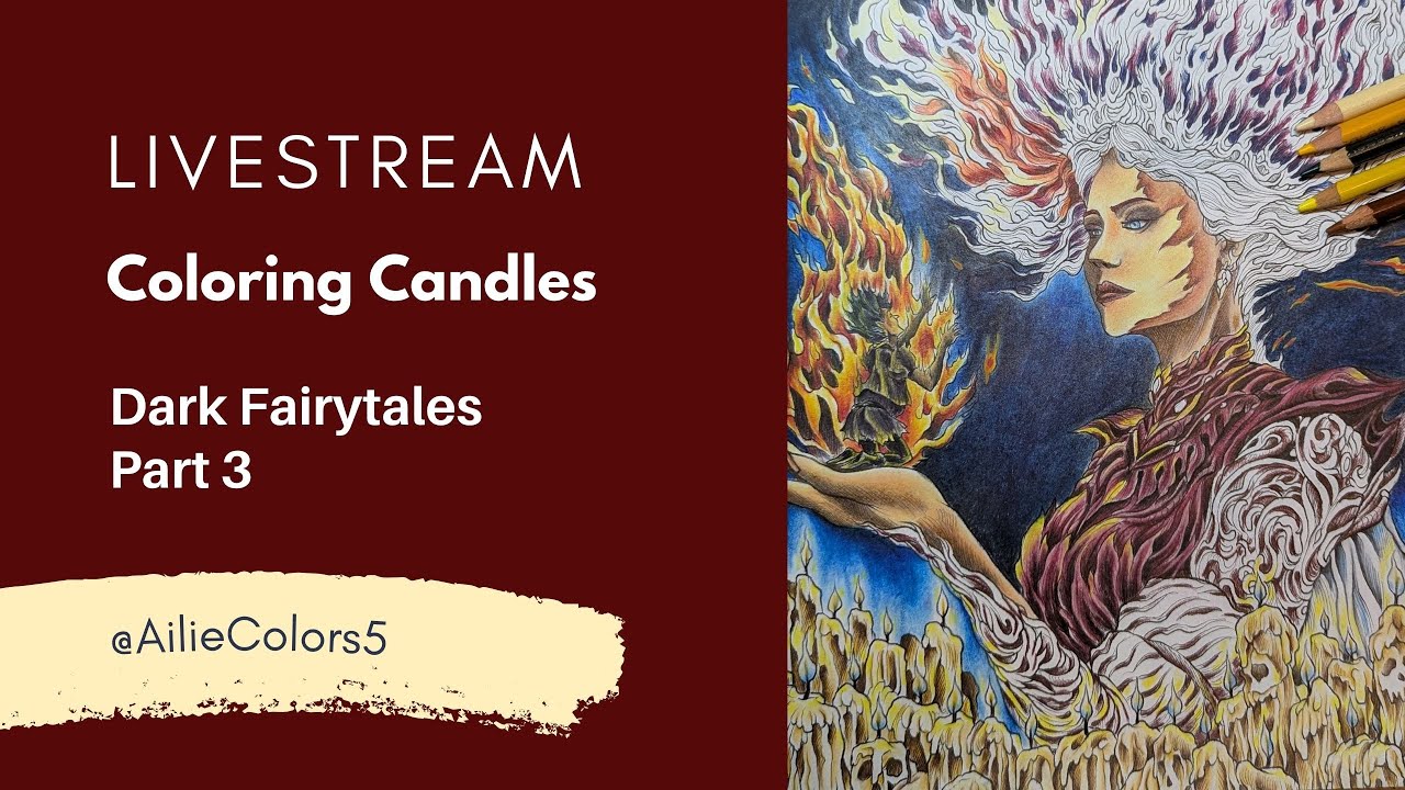 Dark Fairytales #ColoringLive 🕯️ | Prismacolor Candle & Glow Effects Tutorial #colorwithme