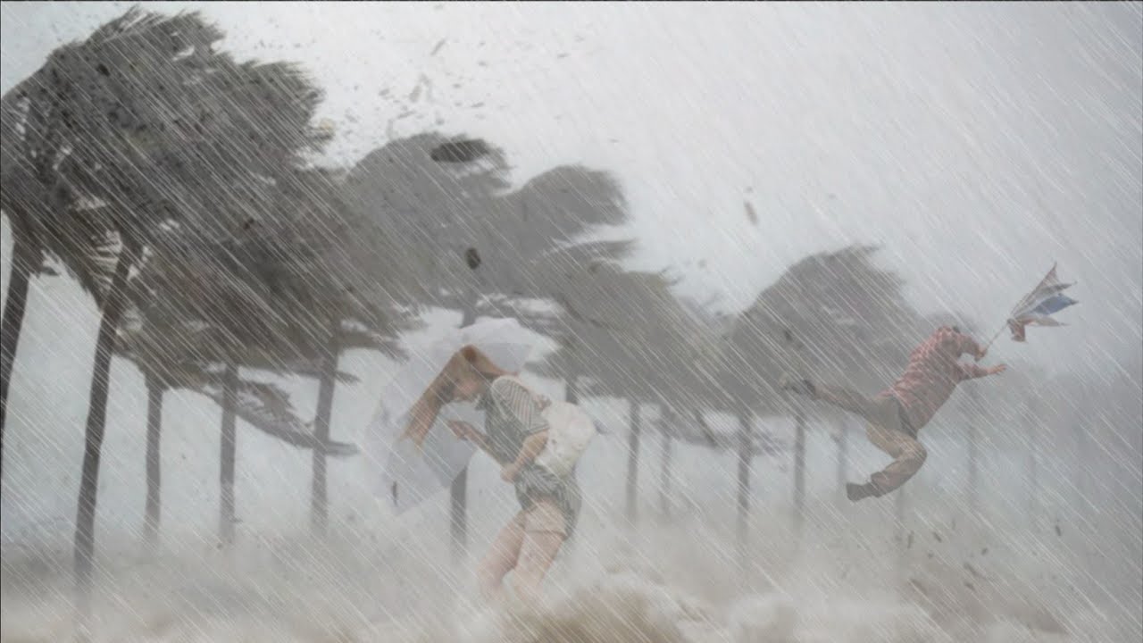 Crazy Storm! The Most Extreme Monster Hurricane Hit Traditional Rural Life in Asia