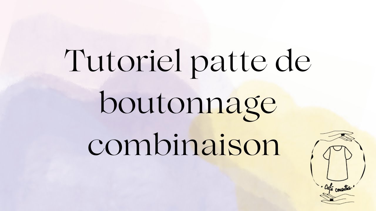 Tutoriel patte de boutonnage combinaison ISIS