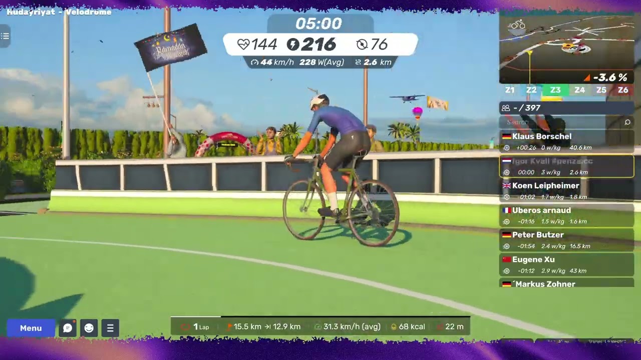 23-FEB-2026 — MyWhoosh training #FreeRideMode #Amateur #MyWhoosh — 46 km