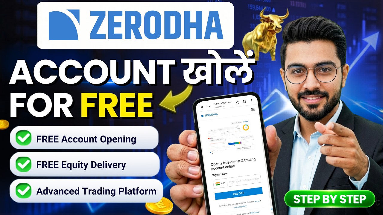 Zerodha Account Opening | how to open account in zerodha | zerodha demat account opening online