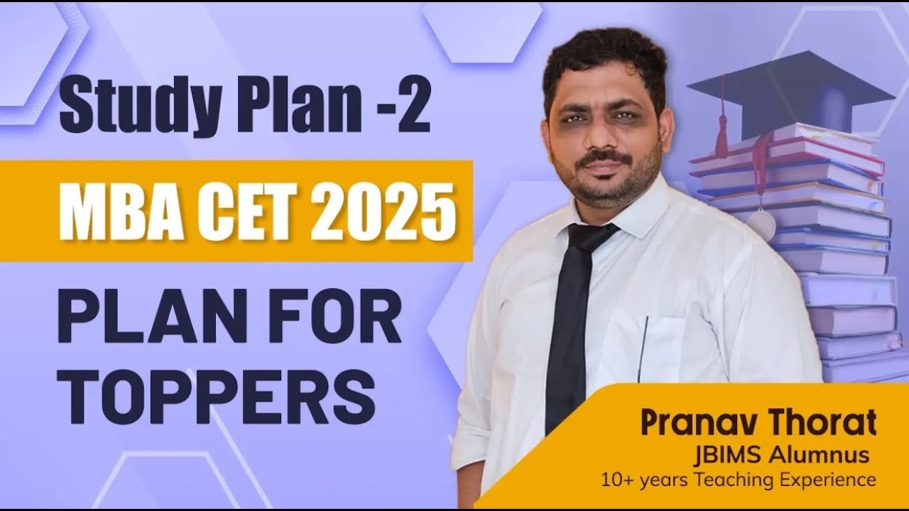 Study Plan-2 for for Toppers MBA CET2026 by JBIMS Alumnus