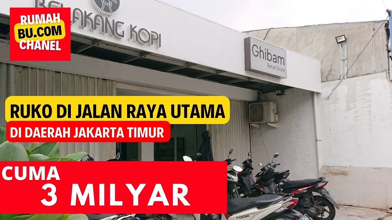RUMAH DIJUAL MURAH HARGA BU ‼️ RUKO DI JALAN RAYA UTAMA JAKARTA TIMUR DI JUAL DI BAWAH HARGA PASARAN