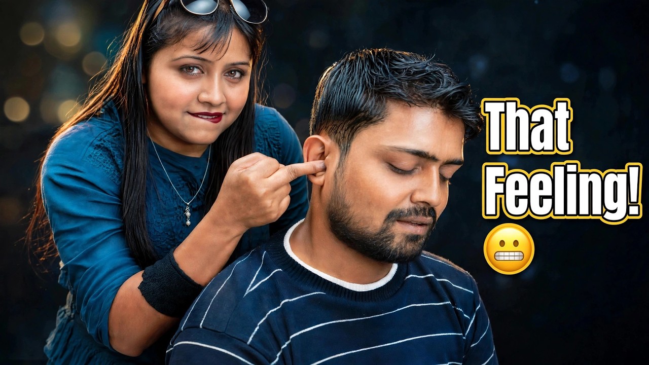 Chaitali Barber Rhythmic Forehead Tapping & Wet Ear Massage ASMR for Deep Sleep #headmassage #asmr