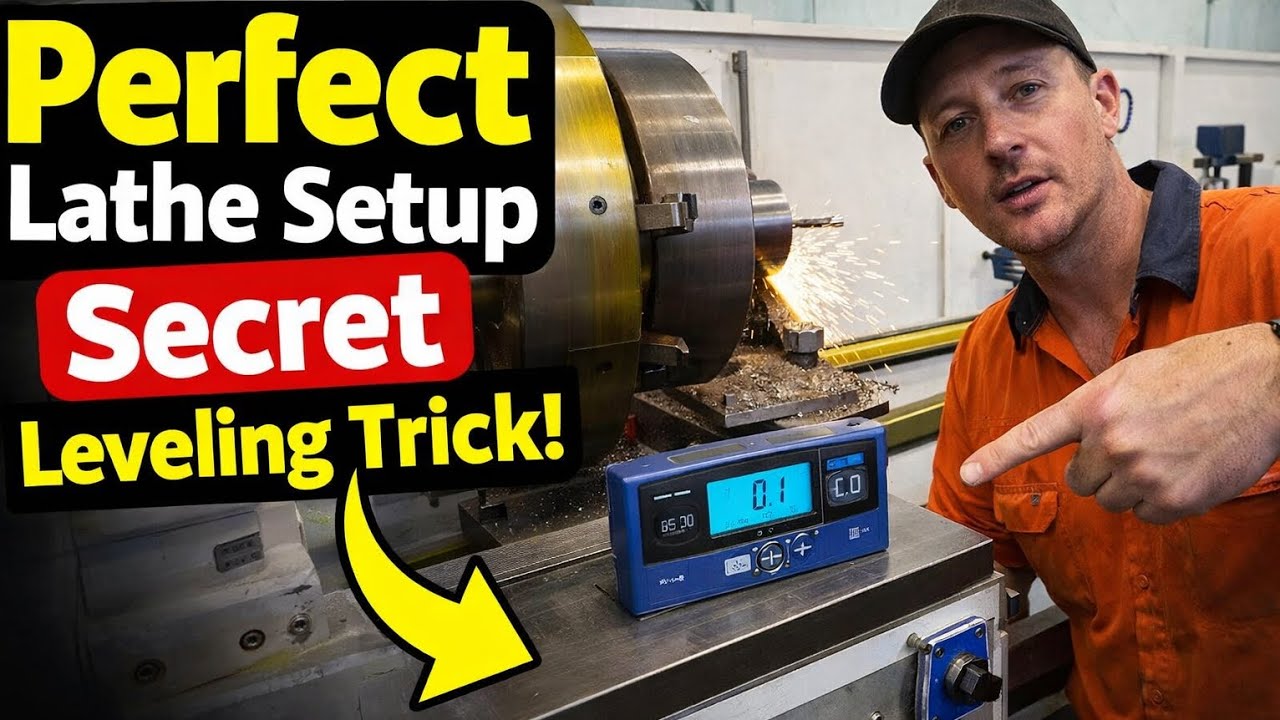Lathe Machine Leveling Trick That Makes Perfect Cutting | Workshop Secret #lathemachine#lathework