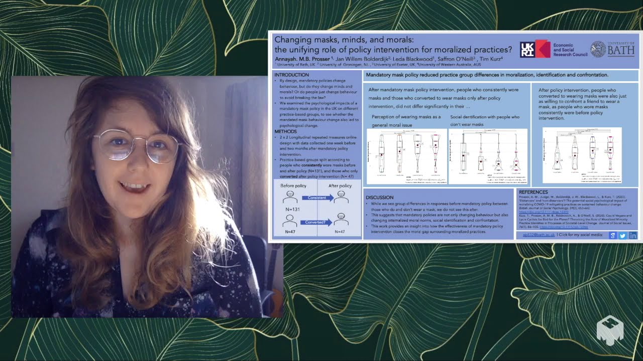 Changing Masks, Minds and Morals: Annayah Prosser SPSP 2021 Video Poster