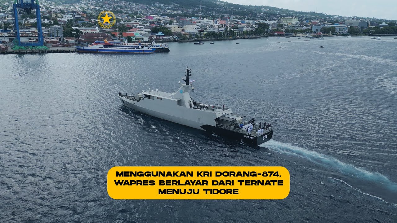 Menggunakan KRI Dorang-874, Wapres Berlayar dari Ternate Menuju Tidore