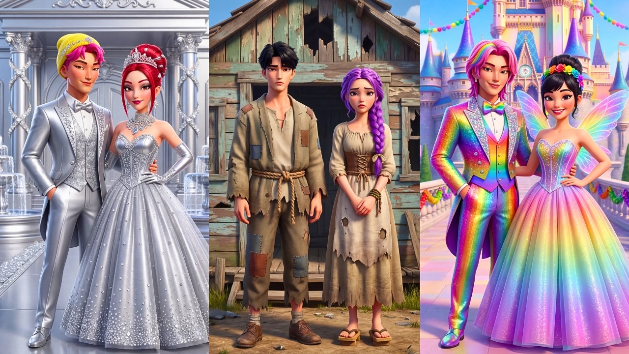 K-Pop Demon Hunters Rich Silver Family VS Poor Family VS Rainbow Family  Golden Wedding Championship