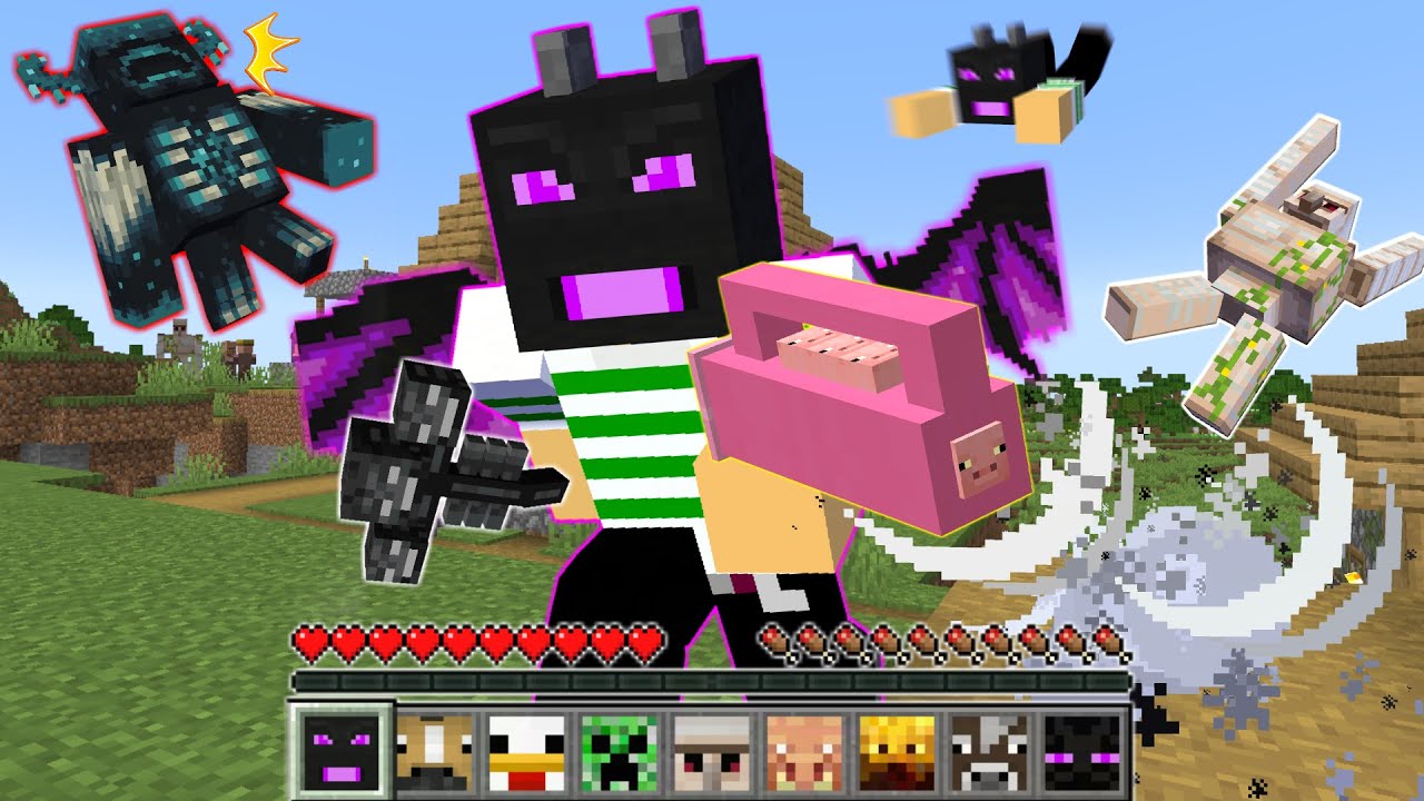 【マインクラフト】モブの能力を盗める世界でサバイバルしたら余裕でウォーデン倒せんじゃね...？