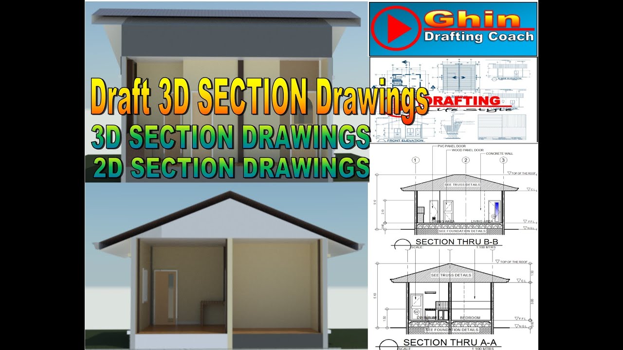 Drawing Exercise 19: How to Create 2d/3d Section Drawings using 3D model in AutoCAD