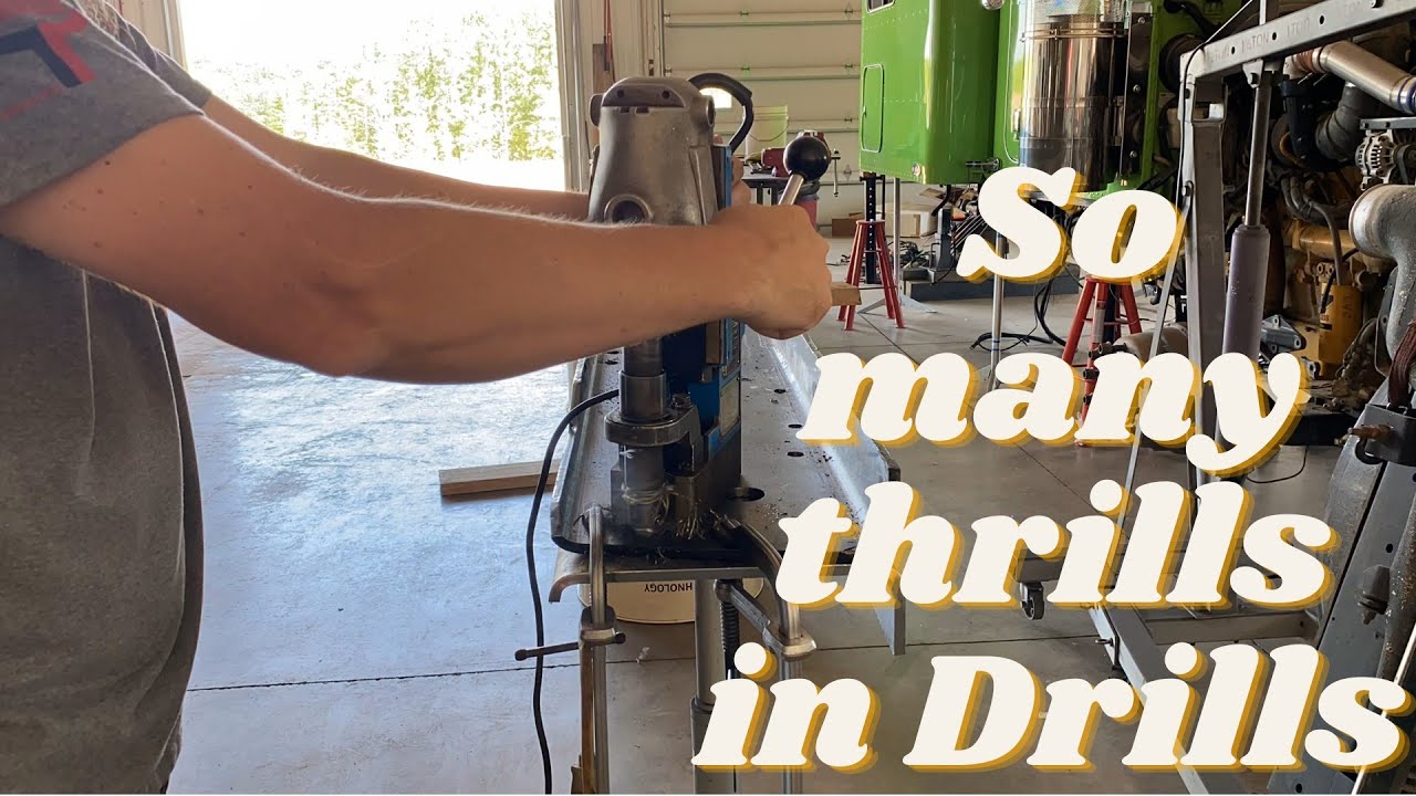 How to drill holes in a frame rail.