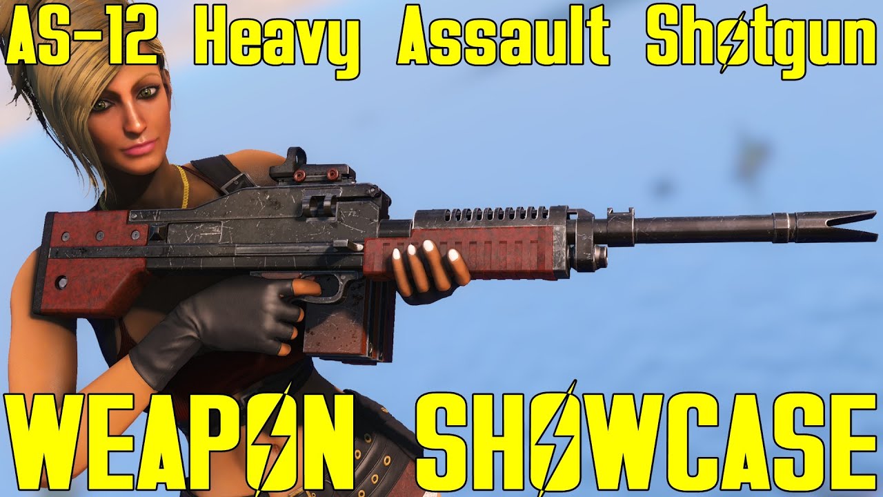 Fallout 4: AS-12 Heavy Assault Shotgun - Weapon Mod Showcase