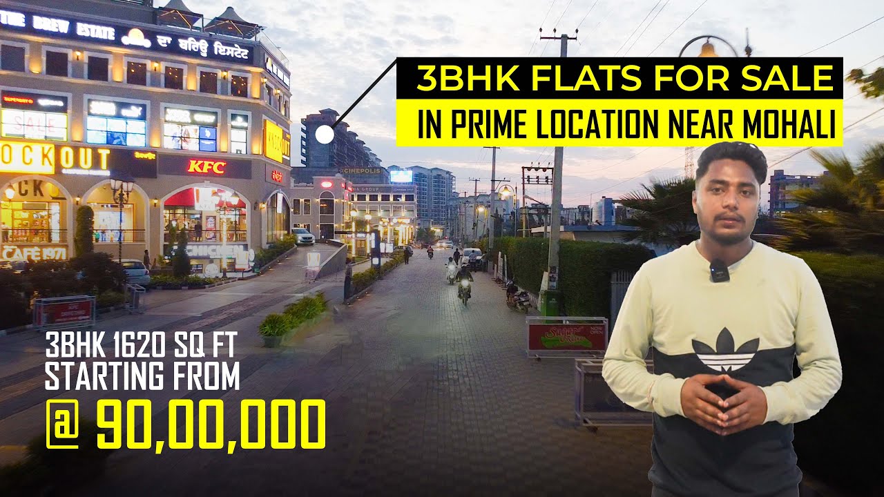 1620 Sqft 3 BHK Well Planned Appartment with Luxury Interior Nirwana Heights Mohali.
