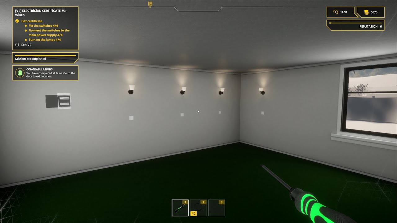 Electrician Simulator - [VR] Electrician Certificate #3 - Wires