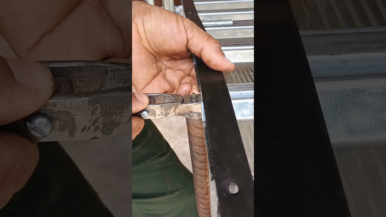 Como furar fita de aço de porta de enrolar com facilidade