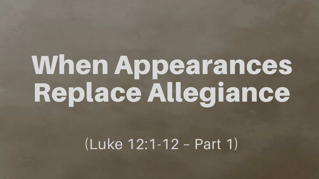 When Appearances Replace Allegiance