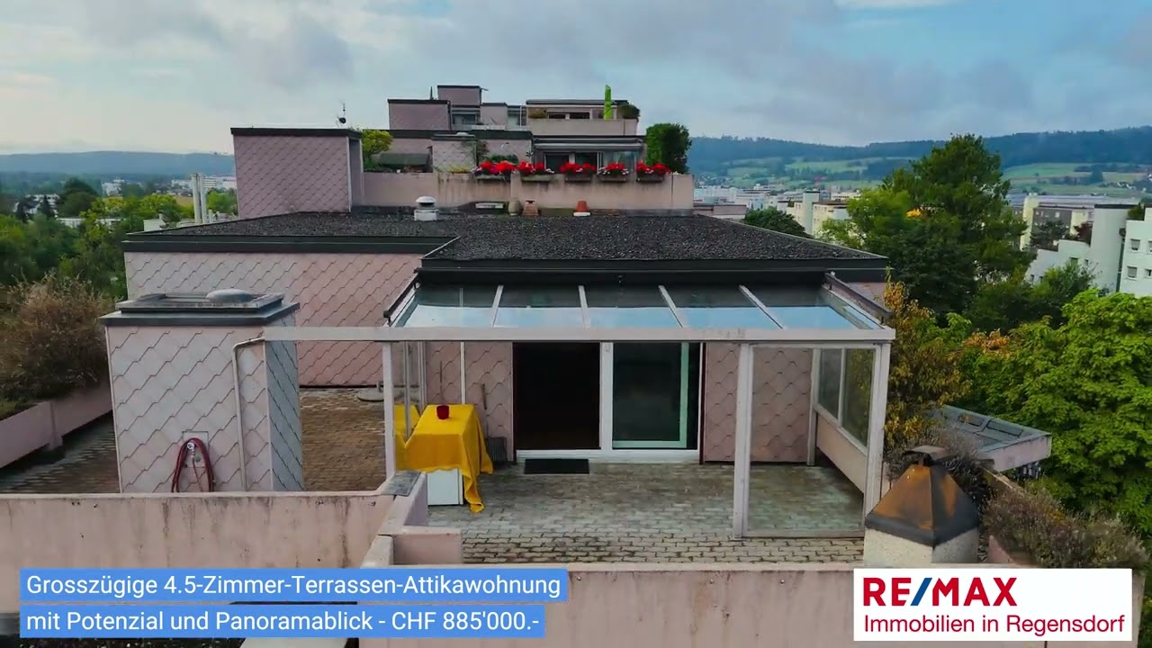 Grosszügige 4.5-Zimmer-Terrassen-Attikawohnung mit Potenzial und Panoramablick