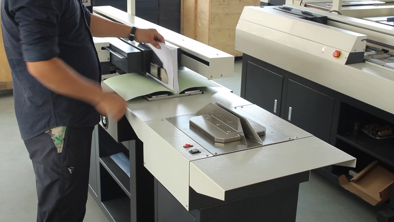 S60C  perfect glue binding machine with creasing