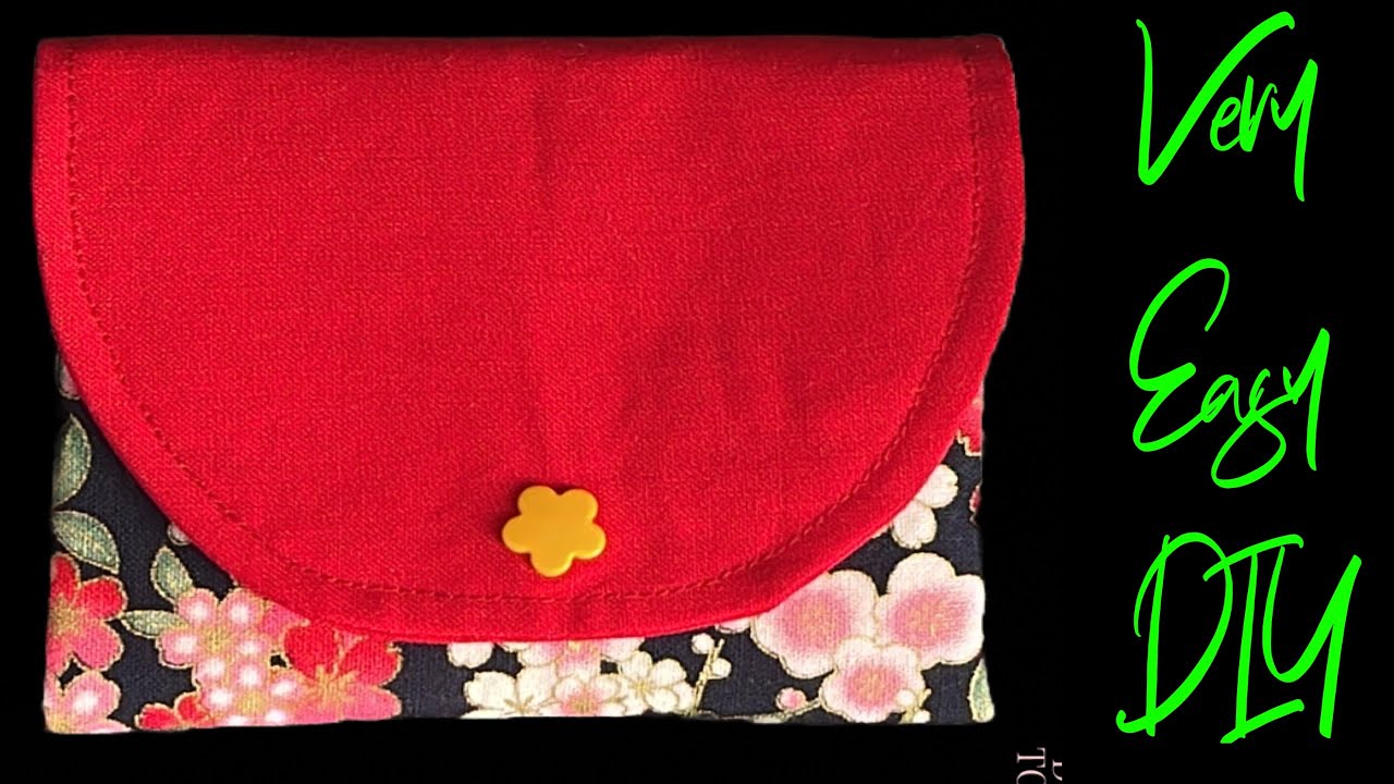 DIY Cute Credit Card/Coins Wallet Sewing Tutorial For Beginners/How To Make The Most Easiest Wallet