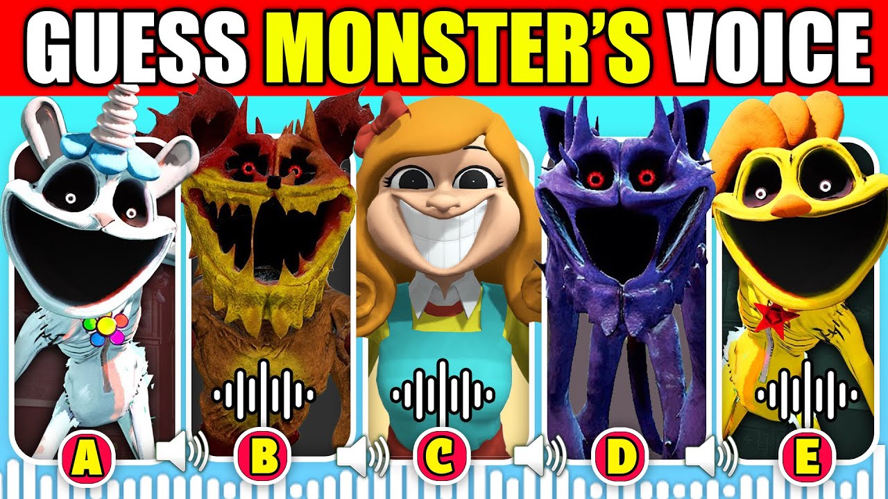 IMPOSSIBLE 🔊 Guess the VOICE | Poppy Playtime Chapter 4 + The Smiling Critters | HUGGY WUGGY, Catnap