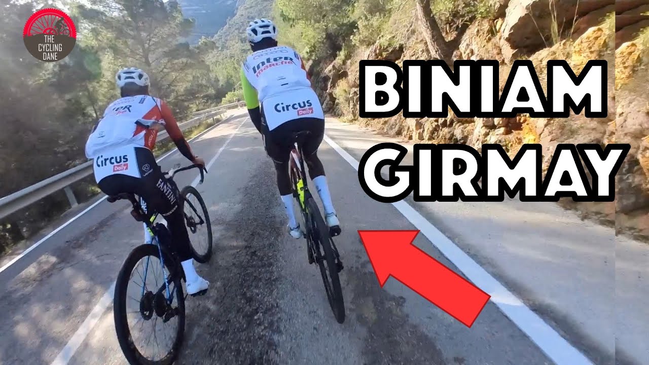 BINIAM GIRMAY vs AMATEUR CYCLIST - Zone 2 Training On Coll de Rates