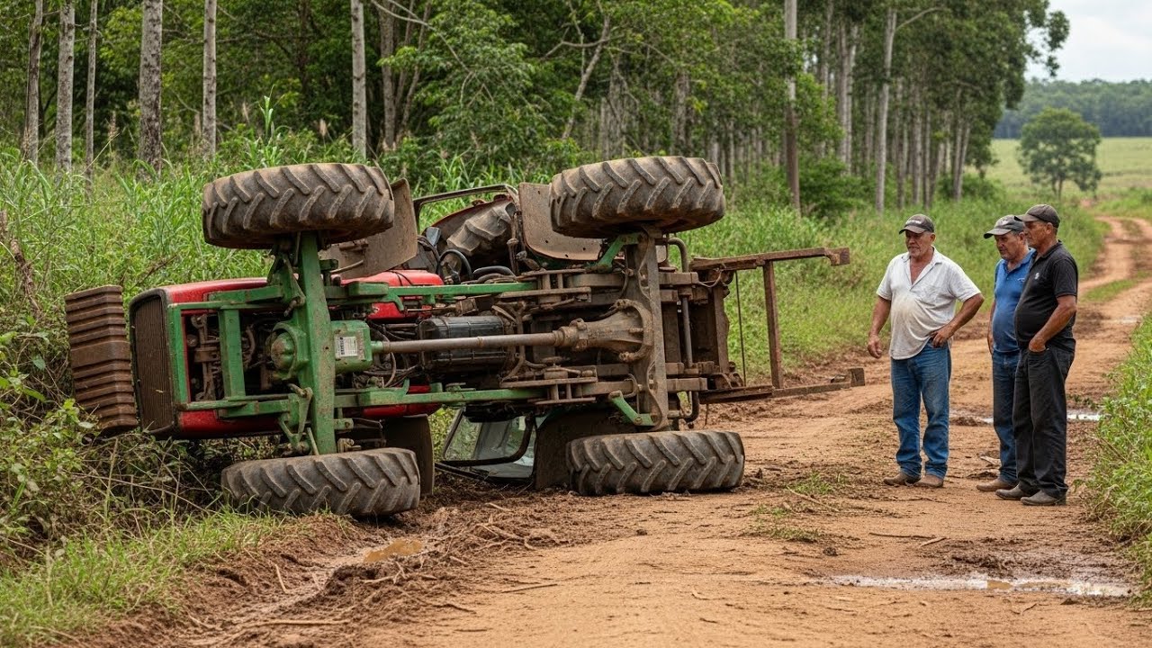 TOP INSANE TRACTORS OVERTURNED ON THE ROAD IN MUD AND SNOW 🚜❄️💥