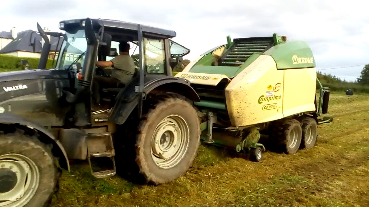 Valtra T161 and Krone Comprima CF155XC  extreme