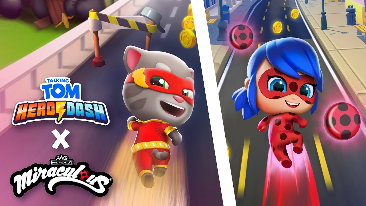 Miraculous carrera de héroes 🐞⚡ Talking Tom Hero Dash x Miraculous Ladybug